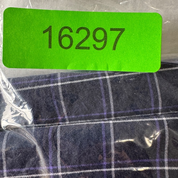 Jack Nicklaus Men's Long Sleeve Check Button Up Casual Dress Shirt Navy/Purple M - Picture 14 of 14